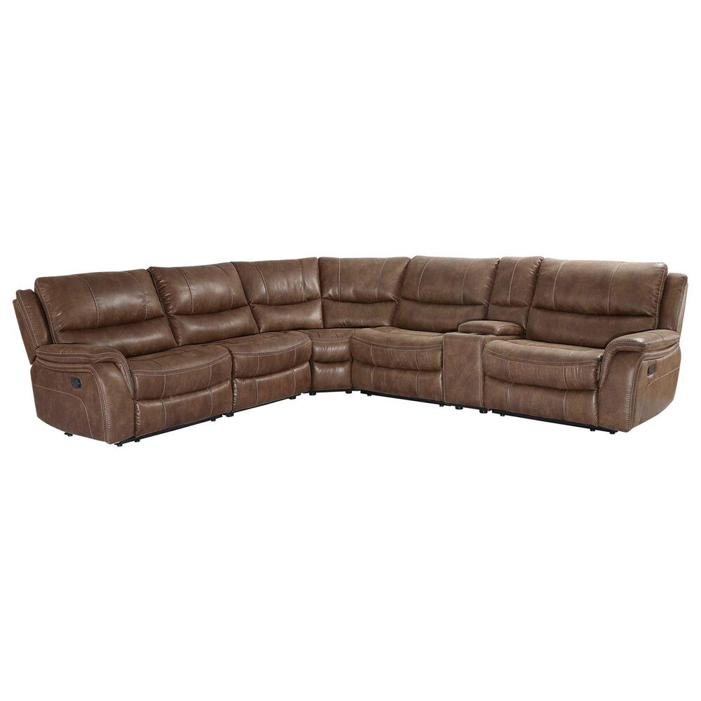 Steve Silver Lehi 6-Piece Manual Reclining Sectional in Brindle, , large
