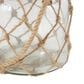 Maple and Jade Handmade Indoor/Outdoor Candle Lantern with Hanging Rope in Brown and Clear, , large