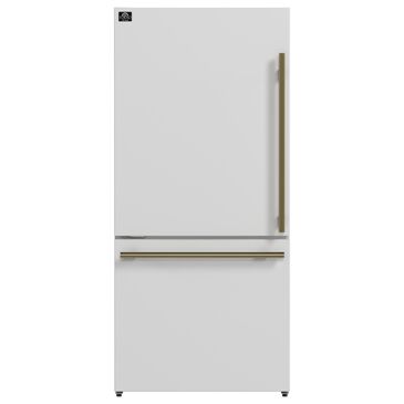Forno Milano Espresso 17.2 Cu. Ft. Bottom Freezer Refrigerator with Left Swing in White, , large
