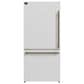 Forno Milano Espresso 17.2 Cu. Ft. Bottom Freezer Refrigerator with Left Swing in White, , large