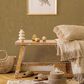 Tempaper Homestead Floral 198" x 20.5" Peel and Stick Wallpaper in Metallic Marigold, , large