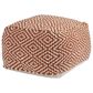 Ashley Brynnsen Pouf in Rust and Ivory, , large