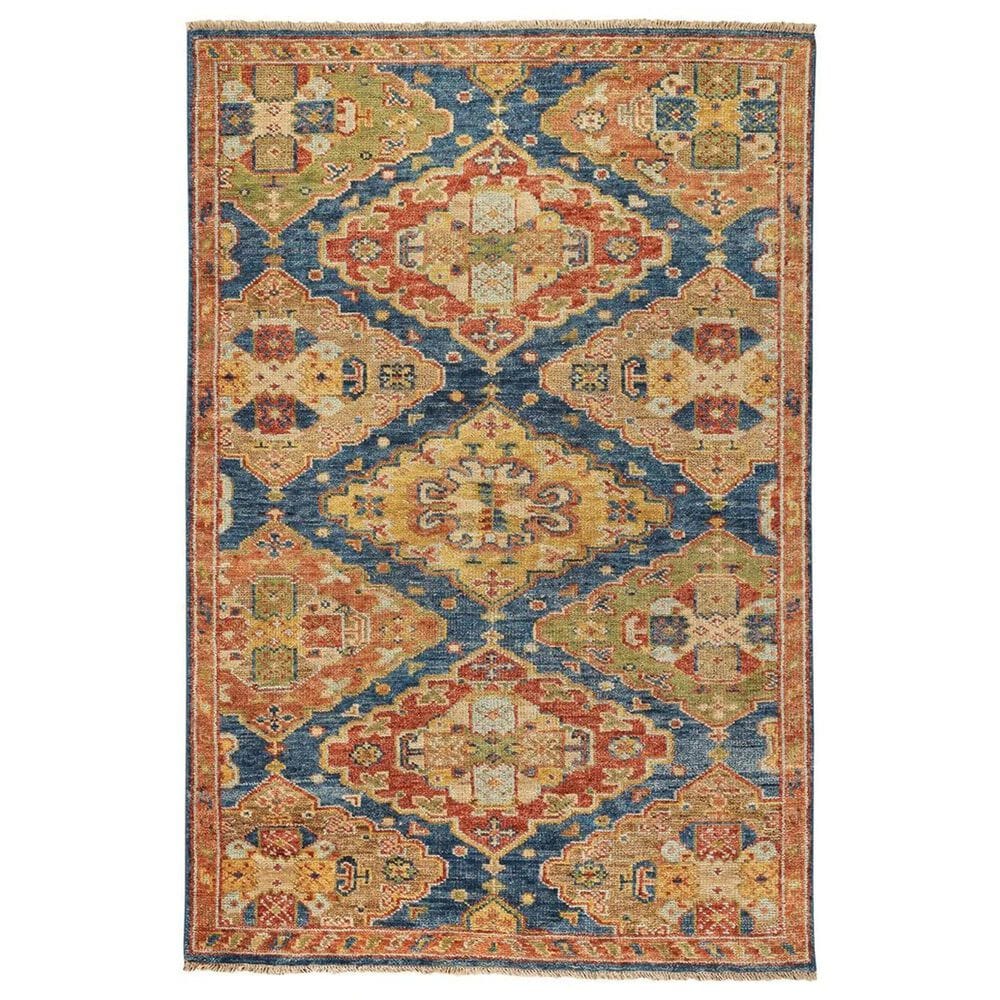 Capel Charise Kazak 2"6" x 9" Blue and Multicolor Runner, , large