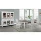 Sasha Lee Rectangular Dining Table with Leaf in Distressed White and Dark Brown - Table Only, , large