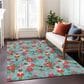 Dalyn Rug Company Wonderland WN30 3" x 5" Teal Indoor/Outdoor Area Rug, , large