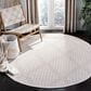 Safavieh Bermuda 6"7" Round Cream and Grey Indoor/Outdoor Area Performance Rug, , large