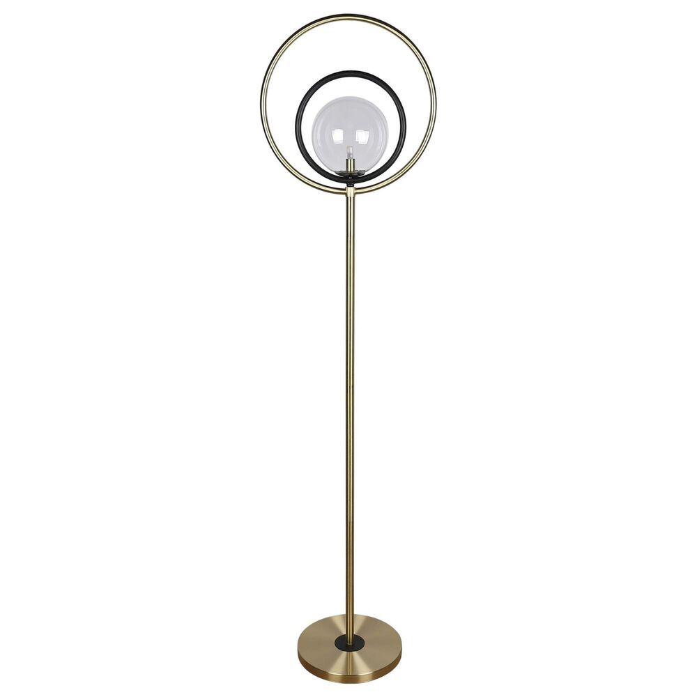 Classy Art Wholesalers Eclipse Aura Floor Lamp in Soft Gold and Matte Black, , large