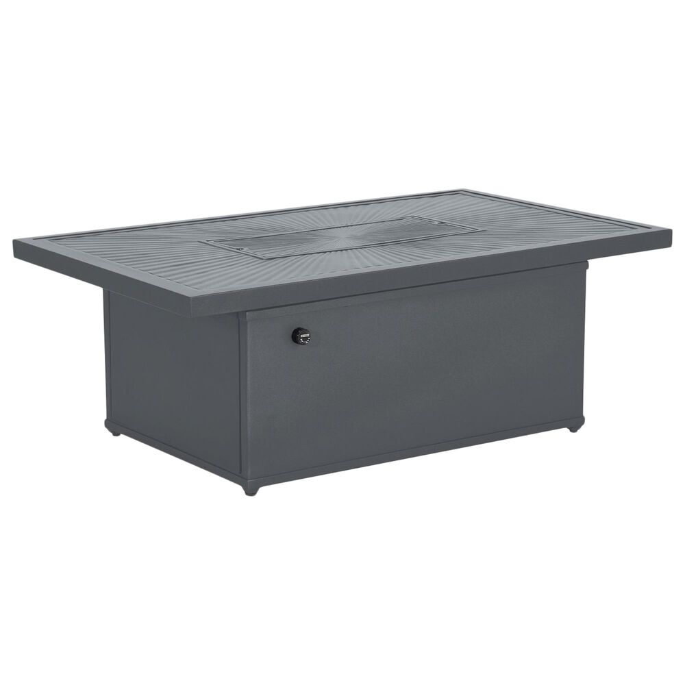 Tropitone Linea 50" x 30" Rectangle Fire Pit in Graphite, , large