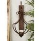 Maple and Jade 25" Single Scroll Indoor/Outdoor Wall Mount Candle Holder in Weathered Bronze and Clear, , large