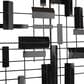 Maple and Jade 30" x 60" Geometric 3D Stripes Wall Decor in Matte Black, , large
