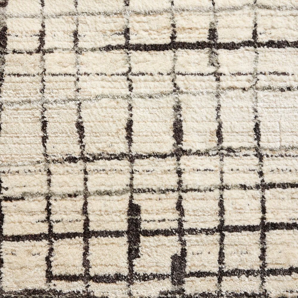 Jeremiah Brent x Loloi Bleecker Ivory and Charcoal 2&#39;7&quot; x 10&#39; Runner, , large
