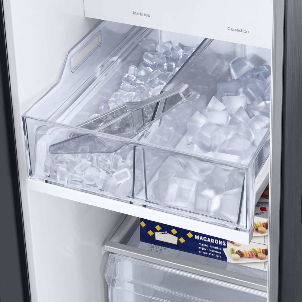 Samsung Bespoke Bespoke Side-by-Side Refrigerator &#40;28 cu. ft.&#41; with Beverage Center in White Glass, , large