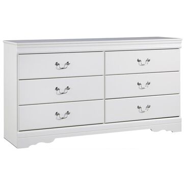Signature Design by Ashley Anarasia 6 Drawer Dresser in White, , large