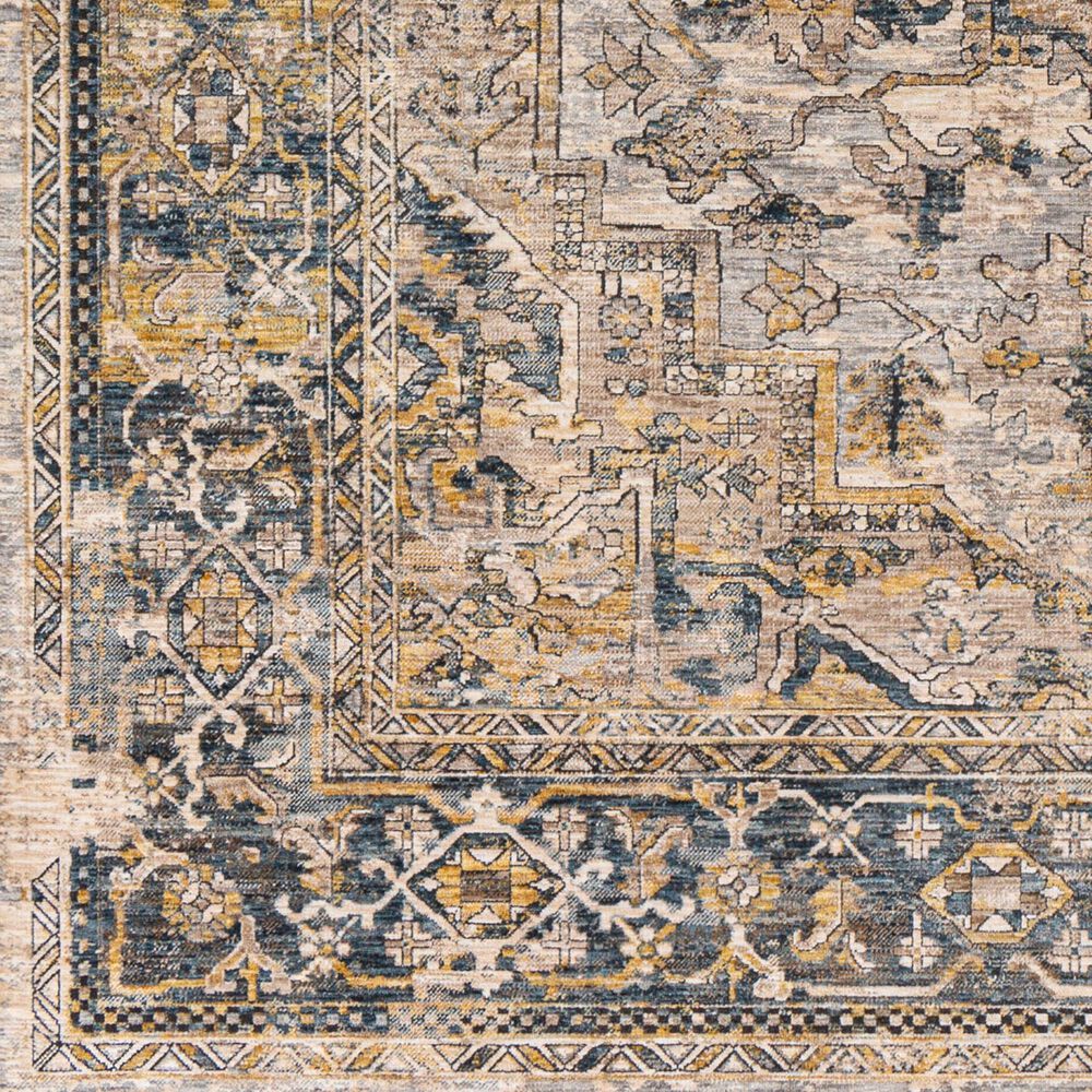 Surya Aspendos APS-2321 5&#39; x 7&#39;5&quot; Teal, Mustard, Black, Medium Gray, Charcoal and Light Beige Area Rug, , large
