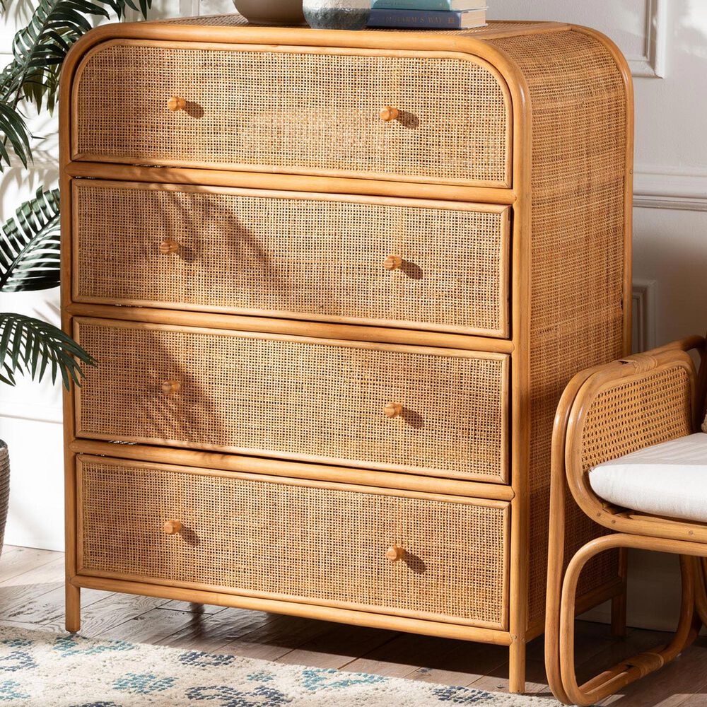 Baxton Studio Sampit 4-Drawer Storage Cabinet in Light Honey, , large