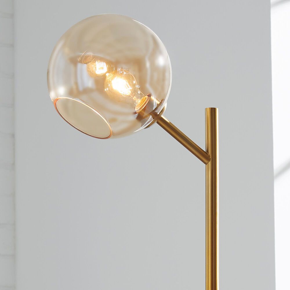 Ashley Abanson Metal Floor Lamp in Gold, , large
