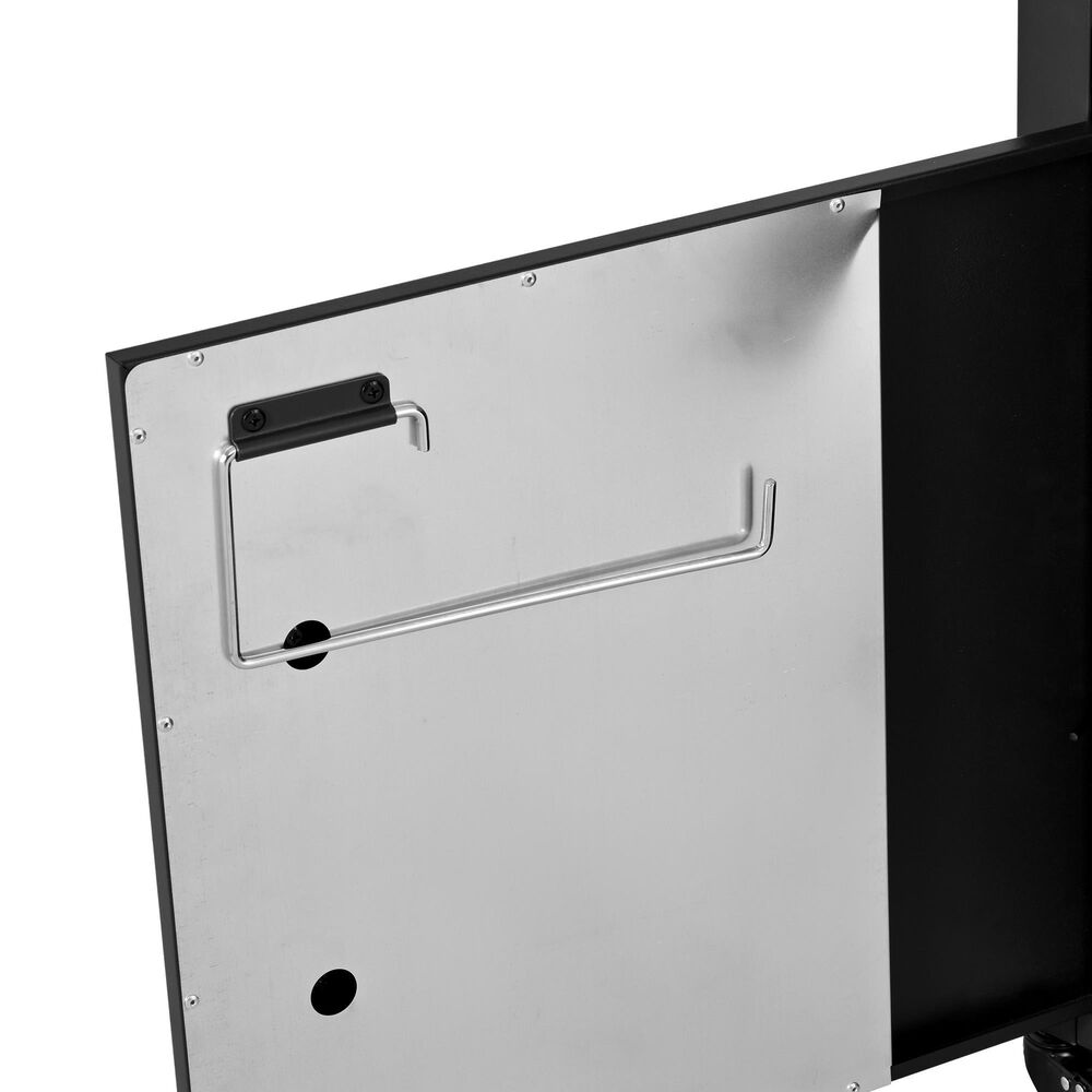 HOMLUX 39.5" Outdoor Kitchen Island in Black and Stainless Steel, , large