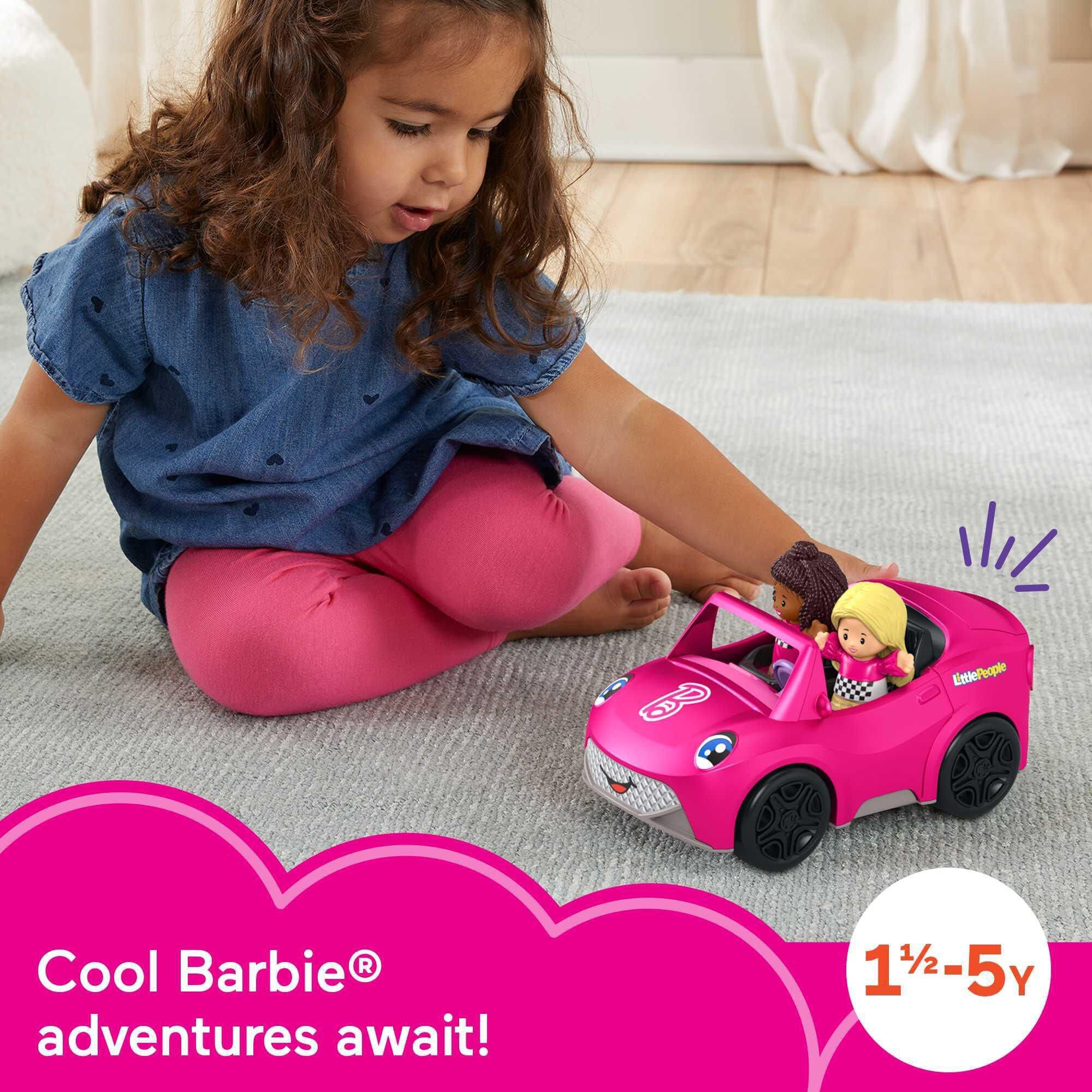 Little people shop pink car