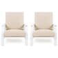 Hearth and Haven Outdoor Lounge Chair with White Frame in Beige (Set of 2), , large