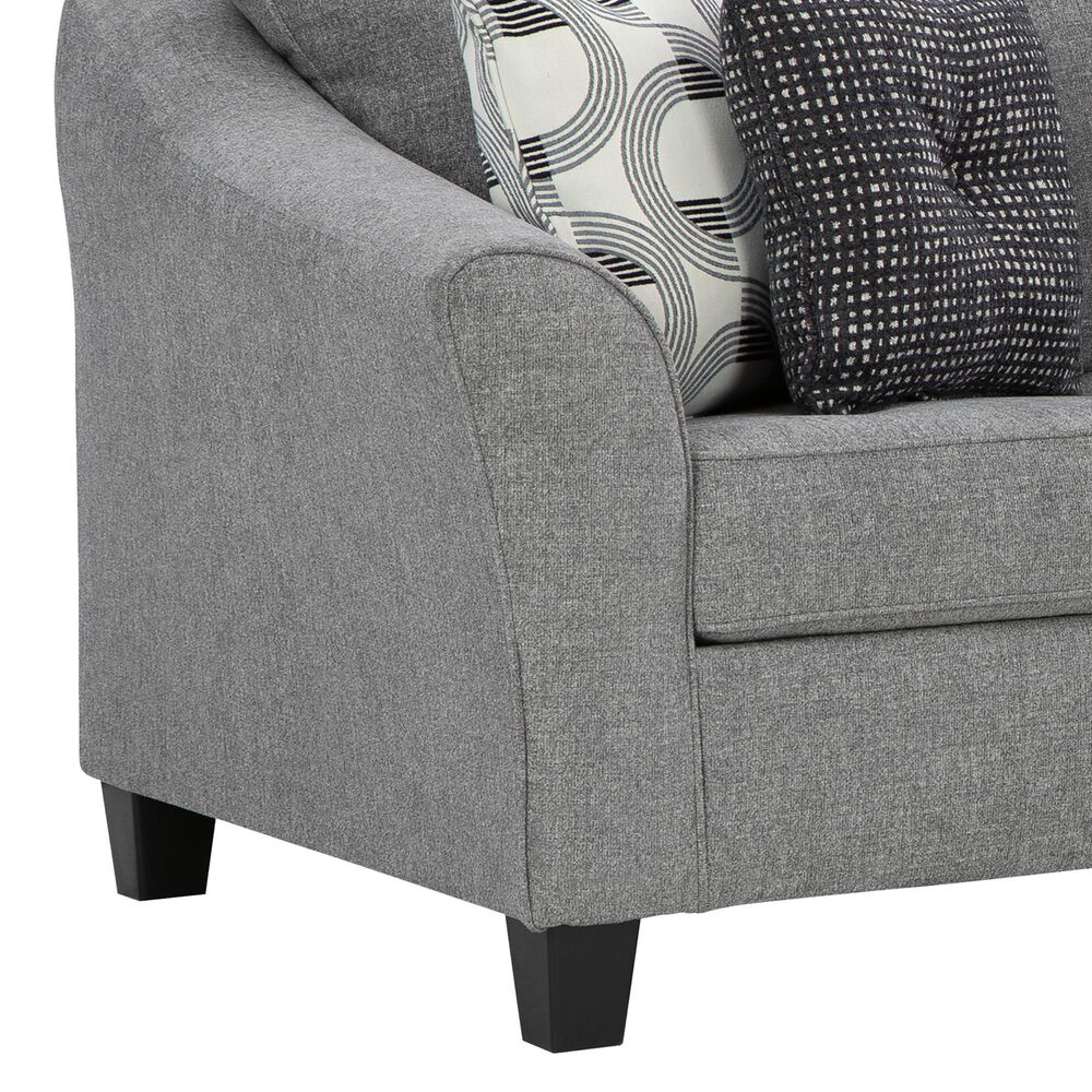 Ashley Mathonia Stationary Sofa and Loveseat Set in Smoke, , large