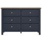 Ashley Landocken 6-Drawer Dresser in Dark Slate Blue and Light Brown, , large