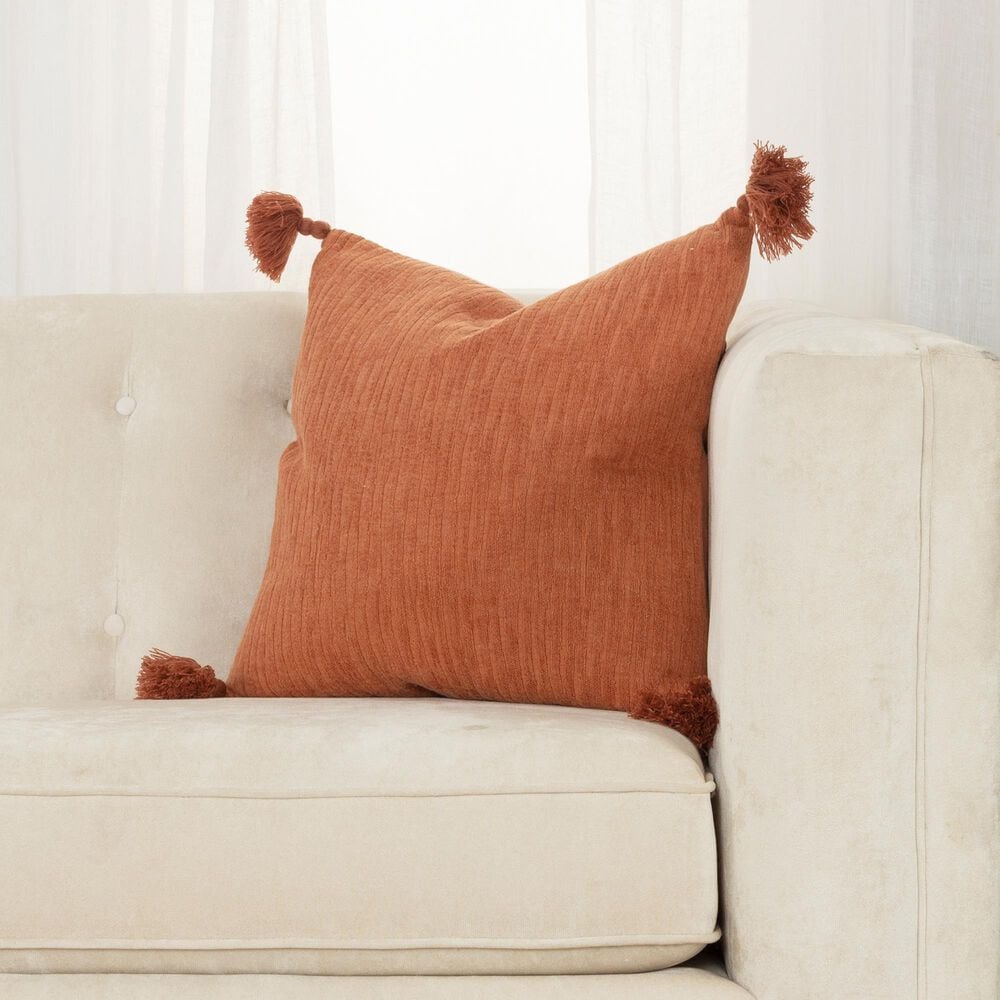 Rizzy Home 20&#39;&#39; x20&quot; Down Filled Pillow in Terra Cotta, , large
