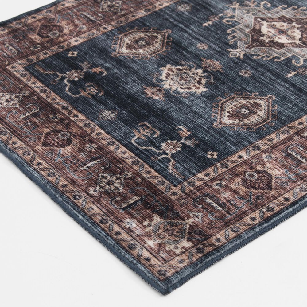 Central Oriental Rugease Velveteen Raquel Aerugo and Rust 7&#39;6&quot; x 9&#39;6&quot; Area Rug, , large