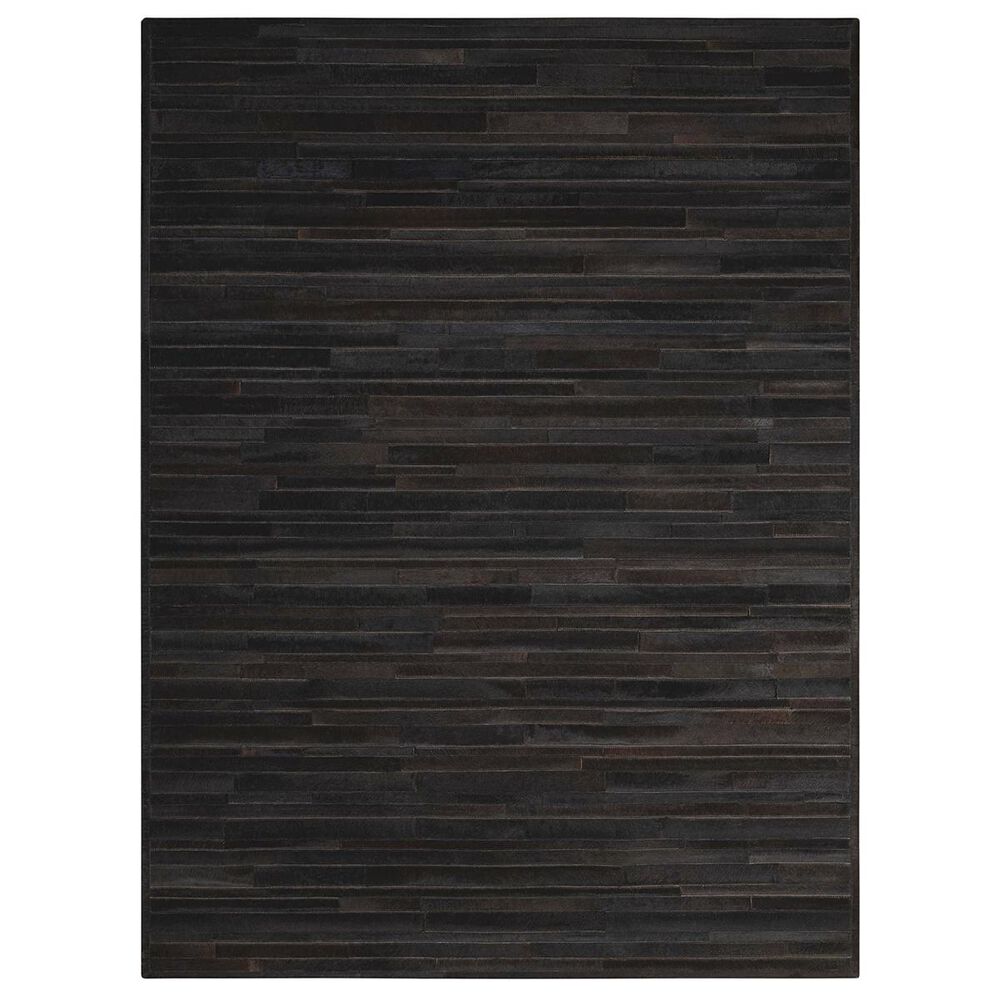 Calvin Klein Home Prairie CK17 PRA1 5'6" x 7'5" Black Area Rug, , large