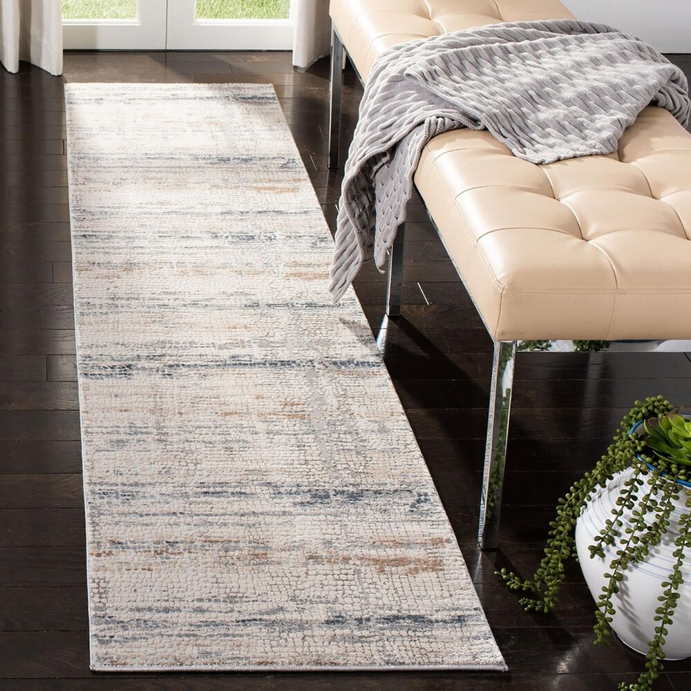Safavieh Invista INV430 2&#39; x 8&#39; Cream and Grey Runner, , large