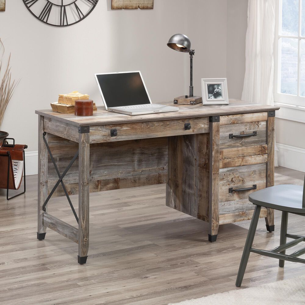 Sauder Carson Forge Desk in Rustic Cedar, , large