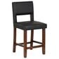Linon Home Decor Vega Counter Stool with Black Cushion in Espresso, , large