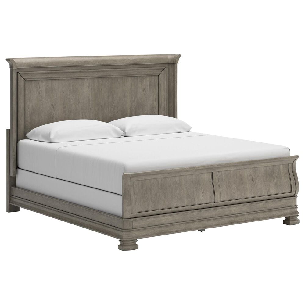 Millenium Lexorne Queen Sleigh Bed in Light Gray, , large