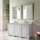 James Martin Vanities Bristol 60" Double Bathroom Vanity in Bright White with 3 cm Eternal Jasmine Pearl Silestone Top, Rectangular Sinks and FreePower Wireless Charger, , large