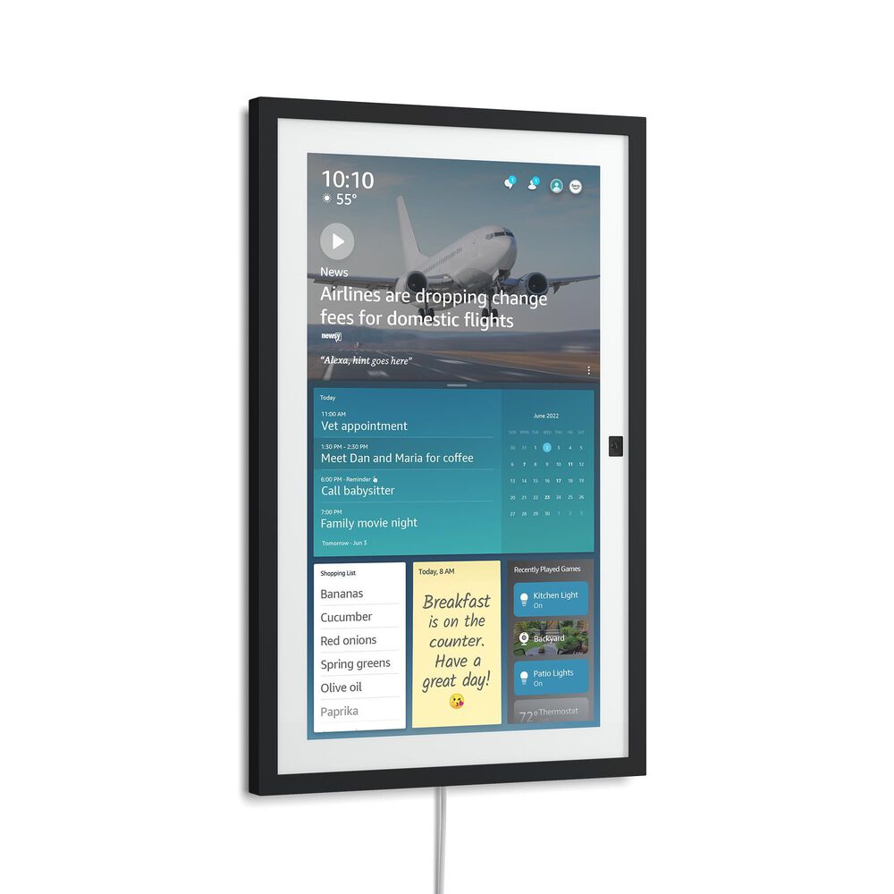 Amazon Echo Show 15 | A stunning HD 15.6&quot; smart kitchen TV for home organization with Alexa, , large