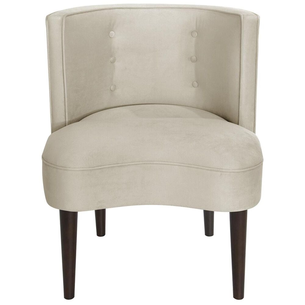 Skyline Furniture Armless Chair with Buttons in Regal Antique White, , large