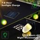 HOMLUX LED-Lit Patio Coffee Table with Built-In Solar Powered LED Lights in Gray, , large