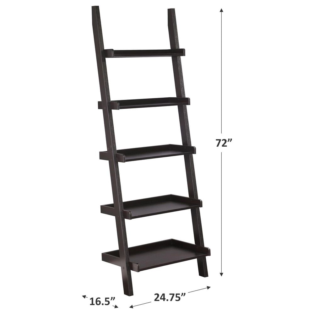 Pacific Landing Ladder Bookcase in Cappuccino, , large