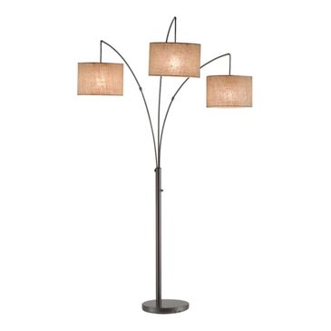 37B Trinity 3-Light Arc Lamp in Antique Bronze, , large