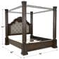 Millenium Maylee King Canopy Bed in Dark Brown, , large