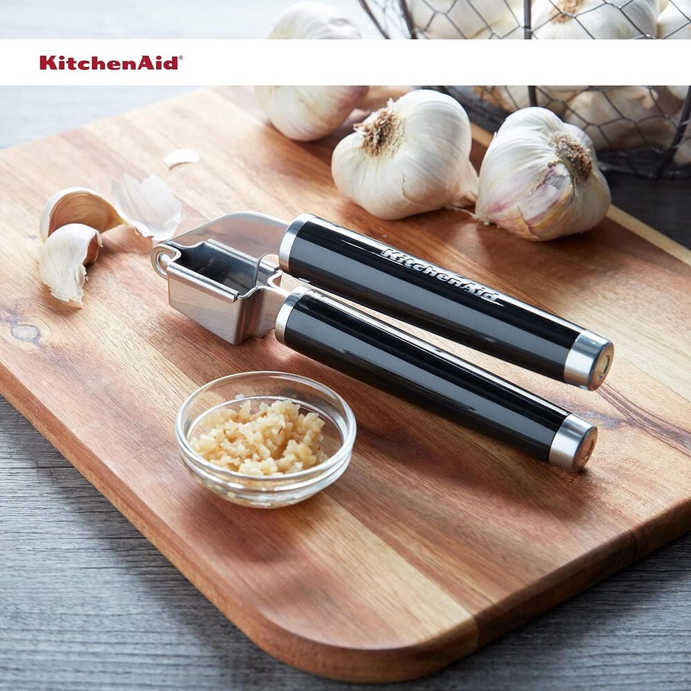 KitchenAid Garlic Press in Black and Stainless Steel, , large