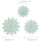 Maple and Jade 24" x 24" Flower Wall Decor in Green (Set of 3), , large