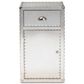 Baxton Studio Serge 1-Door Accent Storage Cabinet in Silver, , large
