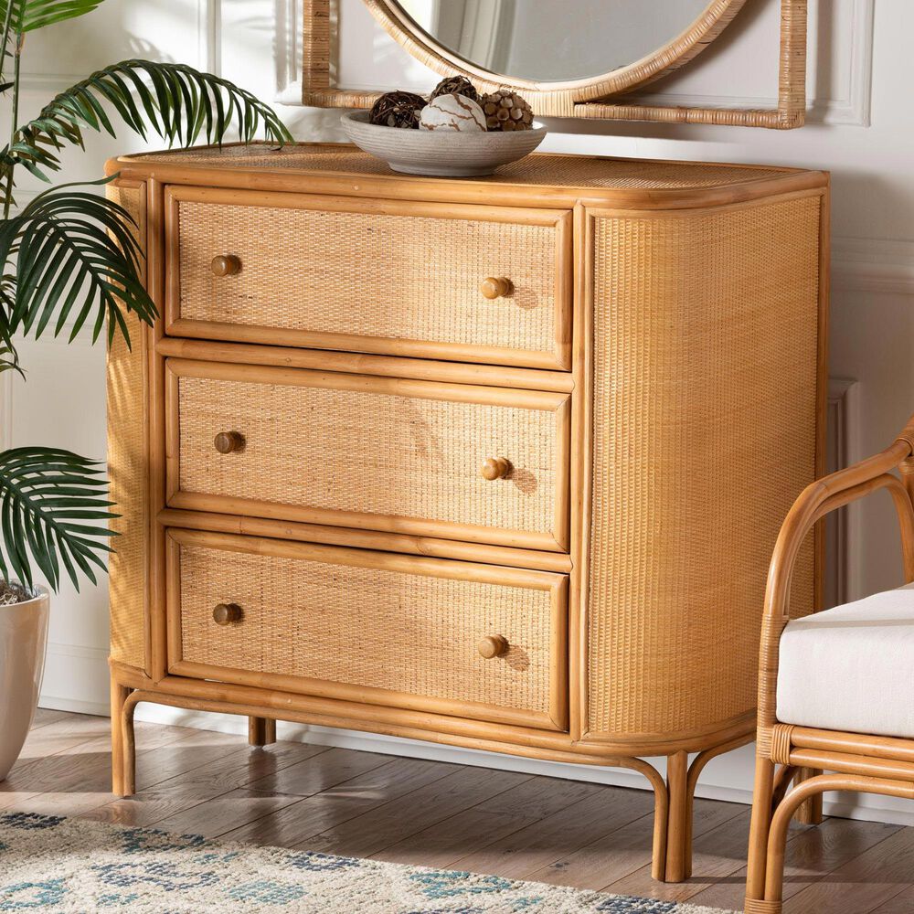 Baxton Studio Radenza 3-Drawer Storage Cabinet in Light Honey, , large