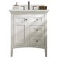 James Martin Vanities Palisades 30" Single Bathroom Vanity in Bright White with 3 cm Ethereal Noctis Quartz Top and Rectangular Sink, , large