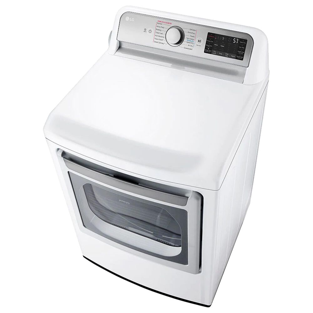 LG 7.3 Cu. Ft Front Load Turbo Steam Gas Dryer in White, , large