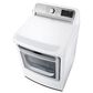 LG 7.3 Cu. Ft Front Load Turbo Steam Gas Dryer in White, , large