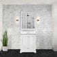 Lexora Home Dukes 30" Single Bathroom Vanity in White with 2 cm White Cultured Marble Top and Rectangular Sink, , large