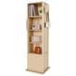 GigaCloud Rotating Jewelry Cabinet with Full-length Mirror, Coat Rack and Shelves in Walnut, , large