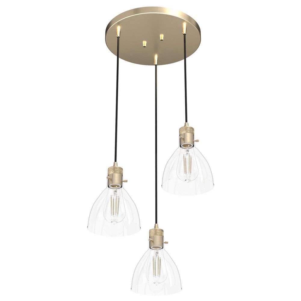 Hunter Van Nuys 3-Light Round Cluster in Alturas Gold, , large