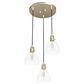 Hunter Van Nuys 3-Light Round Cluster in Alturas Gold, , large
